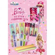 Фруктова соломка "Barbie CC STICK"+Годинник тату 12 гр 30шт/блок